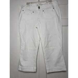 Thre3 Brand White Stretch Women’s 12 Crop Jeans Classic